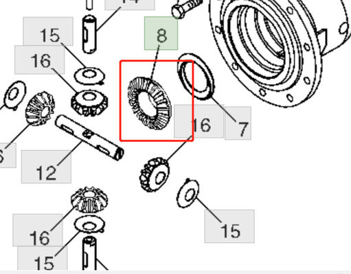 YZ91297 Bevel Gear For JD Tractor  Models  6403 6603 .